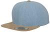 Flexfit FX6089CH Chambray-Suede Snapback - Blue/Beige - One Size