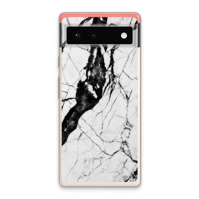 Witte marmer 2: Google Pixel 6 Transparant Hoesje