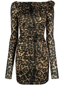 Blumarine robe à imprimé léopard - Noir