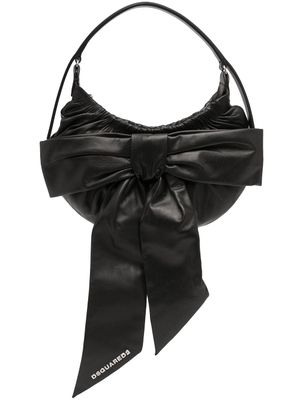 DSQUARED2 mini sac à main Hobo à nœud oversize - Noir