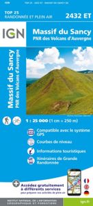 Wandelkaart - Topografische kaart 2432ET Massif du Sancy | IGN - Insti