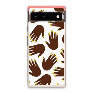 Hands dark: Google Pixel 6 Transparant Hoesje