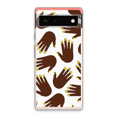 Hands dark: Google Pixel 6 Transparant Hoesje