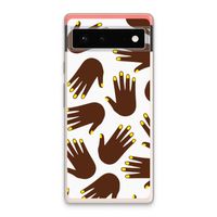 Hands dark: Google Pixel 6 Transparant Hoesje