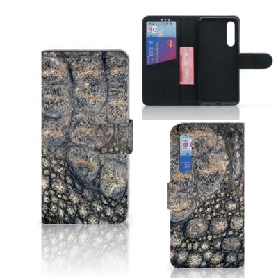 Xiaomi Mi 9 SE | Telefoonhoesje | Met pasjeshouder | Krokodillenprint