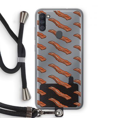 Bacon to my eggs #2: Samsung Galaxy A11 Transparant Hoesje met koord