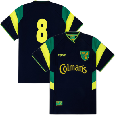 Pony - Norwich City FC 3e Retro Voetbalshirt 1997-1999 + Nummer 8