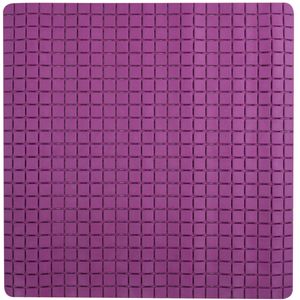 Douche/bad anti-slip mat badkamer - rubber - paars - 54 x 54 cm - vierkant