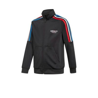 adidas Originals unisex Adicolor vest zwart/rood/blauw adidas Originals unisex Adicolor vest zwart/rood/blauw