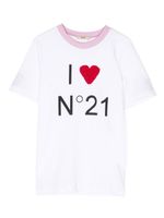 Nº21 Kids t-shirt à logo imprimé - Blanc