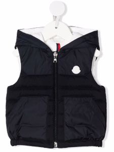 Moncler Enfant gilet matelassé à capuche - Bleu