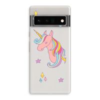 Roze eenhoorn: Google Pixel 6 Pro Transparant Hoesje
