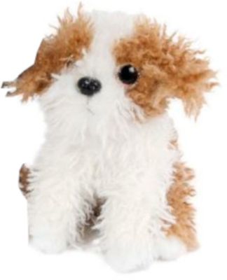 Take Me Home knuffelhond junior 19 cm pluche wit/bruin Take Me Home knuffelhond junior 19 cm pluche wit/bruin