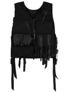Junya Watanabe MAN gilet zippé à col v - Noir