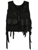 Junya Watanabe MAN gilet zippé à col v - Noir