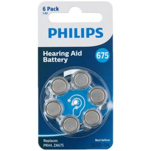 Philips knoopcel batterijen ZA675B6A/00 - 6x stuks