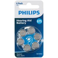 Philips knoopcel batterijen ZA675B6A/00 - 6x stuks Philips knoopcel batterijen ZA675B6A/00 - 6x stuks