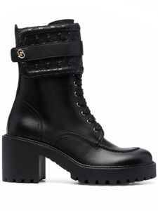 Ferragamo bottines Shiraz en cuir - Noir