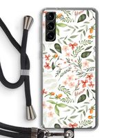 Sweet little flowers: Samsung Galaxy S21 Plus Transparant Hoesje met koord