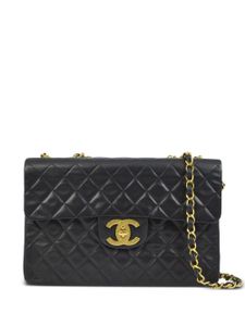 CHANEL Pre-Owned sac porté épaule Jumbo Classic Flap (1995) - Noir