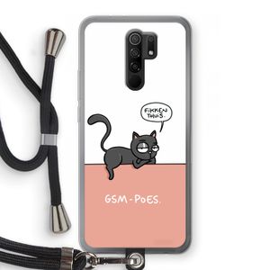 GSM poes: Xiaomi Redmi 9 Transparant Hoesje met koord