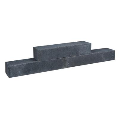 3 stuks! Tegula palissaden zwart 11x14x60 cm - Gardenlux