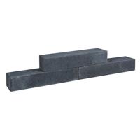 3 stuks! Tegula palissaden zwart 11x14x60 cm - Gardenlux