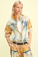 Hybride denim blouse - YELLOW - L