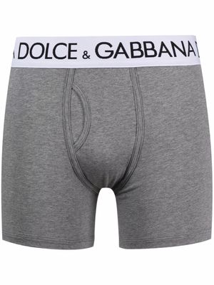 Dolce & Gabbana boxer à taille à logo - Gris