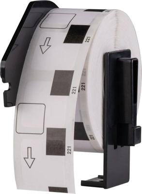 Huismerk Label Tape Geschikt voor Brother DK-11221 | 23 x 23 mm | Zwart op Wit - 1000 labels per rol - 1 stuk