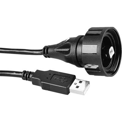 Bulgin PX0840/B/5M00 USB-kabel USB 2.0 USB-A stekker, USB-B stekker 5.00 m