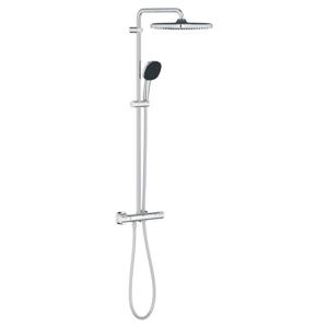 Grohe Vitalio Comfort 250 douchesysteem thermostatisch hoofddouche 1 straalsoort en handd. 2 straalsoorten chroom 26696001