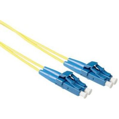 ACT 0.5 meter LSZH Singlemode 9/125 OS2 short boot glasvezel patchkabel duplex met LC connectoren