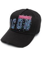 DSQUARED2 casquette en coton à imprimé graphique - Noir