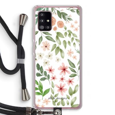 Botanical sweet flower heaven: Samsung Galaxy A51 5G Transparant Hoesje met koord