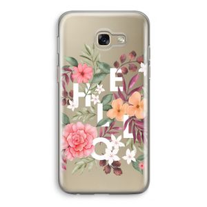 Hello in flowers: Samsung Galaxy A5 (2017) Transparant Hoesje