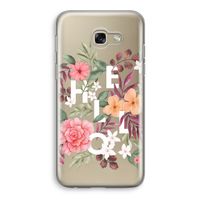 Hello in flowers: Samsung Galaxy A5 (2017) Transparant Hoesje