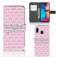 Samsung Galaxy A30 Portemonnee Hoesje Flowers Pink DTMP
