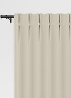 Niue gordijn - Beige met dubbele plooi