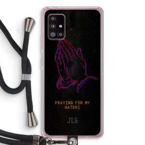 Praying For My Haters: Samsung Galaxy A51 5G Transparant Hoesje met koord
