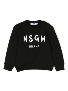 MSGM Kids sweat à logo imprimé - Noir