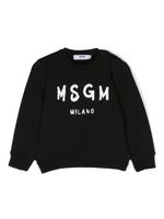 MSGM Kids sweat à logo imprimé - Noir