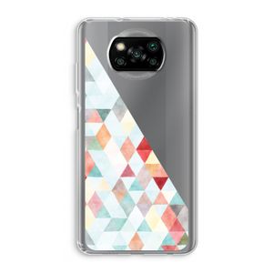Gekleurde driehoekjes pastel: Xiaomi Poco X3 Pro Transparant Hoesje