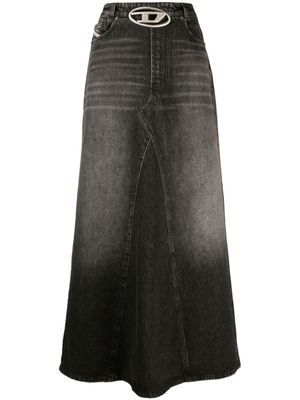 Diesel jupe en jean De-Pago à coupe longue - Gris