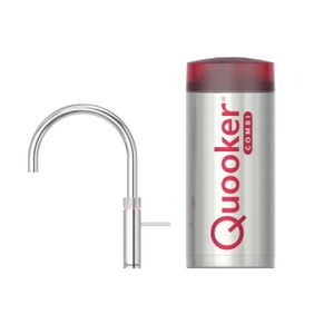 Quooker Fusion Round kokendwaterkraan - draaibare uitloop - Combi reservoir - Warm / kokend water - Chroom 22FRCHR