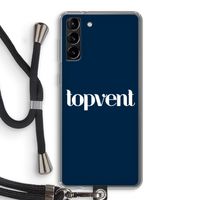 Topvent Navy: Samsung Galaxy S21 Plus Transparant Hoesje met koord