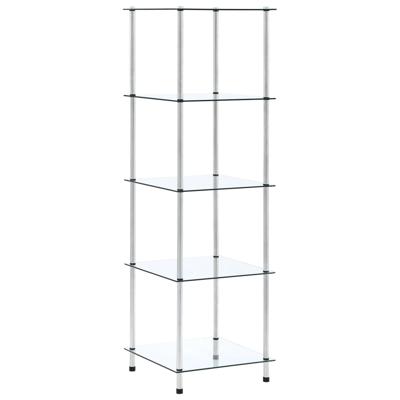 Kastje 5-laags 40x40x130 cm gehard glas transparant