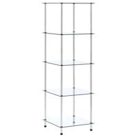 Kastje 5-laags 40x40x130 cm gehard glas transparant