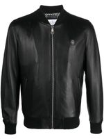 Philipp Plein veste bomber en cuir - Noir - thumbnail