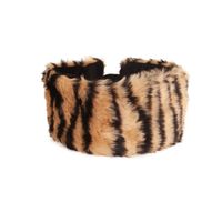 Haarband met pluche tijger dieren print voor dames - thumbnail